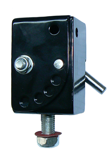 knock-down antenna mount bracket, powder-coated black – 17mm hole